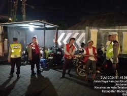 Polsek Kuta Selatan Gelar KRYD-Blue Light Patrol, Jaga Keamanan Wilayah Malam Hari