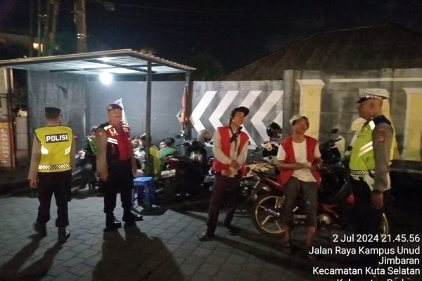 Polsek Kuta Selatan Gelar KRYD-Blue Light Patrol, Jaga Keamanan Wilayah Malam Hari