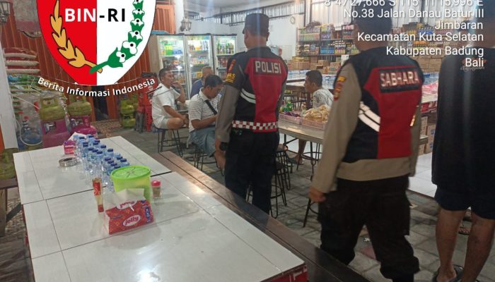 Patroli Blue Light Jaga Situasi Kondusif di Kuta Selatan