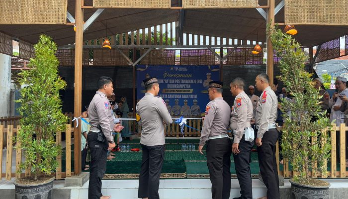 Satlantas Polres Gresik Resmikan Pojok (RJ) Restorative Justice dan Revitalisasi Pos P5 Tambakrejo