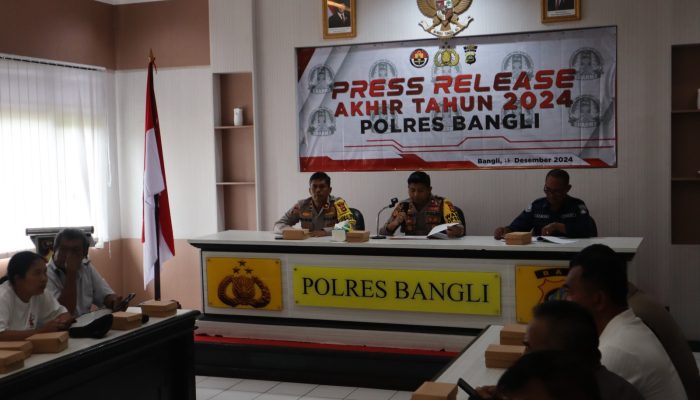 Polres Bangli Gelar Press Release Akhir Tahun 2024