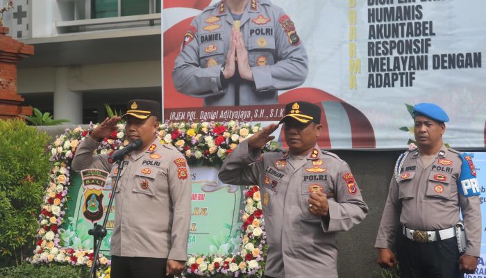 Polres Bandara Ngurah Rai Sambut Kapolres Baru dan Pelepasan Mantan Kapolres