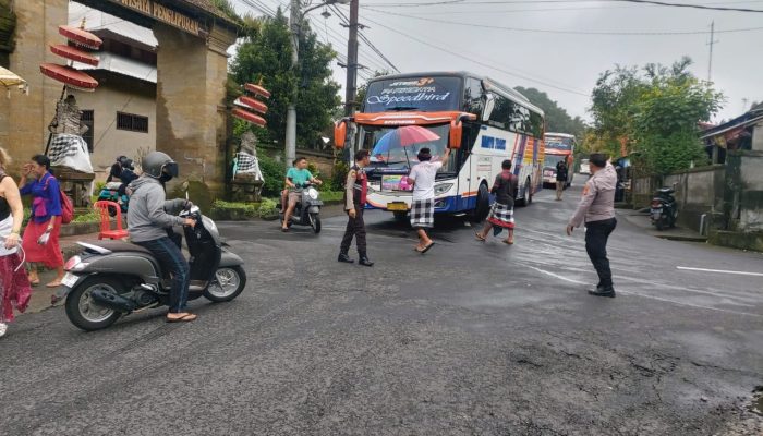 Pastikan Keamanan Terhadap Wisatawan, Pawas Bersama Anggota Sambangi Obyek Wisata Penglipuran