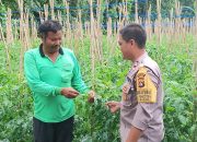 Dukung Ketahanan Pangan, Bhabinkamtibmas Sambangi Petani di Banjar Delod Umah