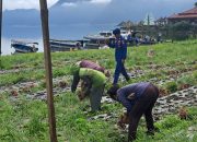 Personil Pol Air Polres Bangli Sambangi Petani Pesisir Danau Batur, dukung Ketahanan Pangan.