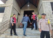 Beri Rasa Aman, Personil Gabungan Polsek dan Polres Bangli Laksanakan pengamanan Kegiatan Ibadah Minggu