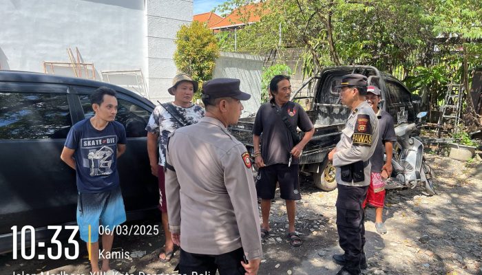 Sambang Kamtibmas Polsek Denpasar Barat Ajak Warga Kompak Jaga Kamtibmas