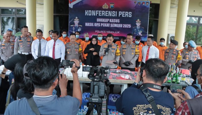 Polres Nganjuk Berhasil Ungkap Ratusan Kasus Selama Operasi Pekat Semeru 2025